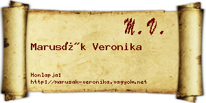 Marusák Veronika névjegykártya